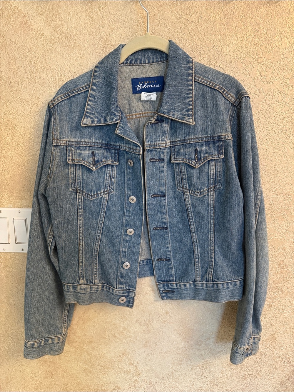 Classic Blue Denim Jacket by Blessin - Women's Jean Jacket